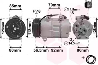 VAN WEZEL 1800k394 -  Компрессор, кондиционер